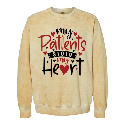 My Patients Stole My Heart Gift Nurse Gift Colorblast Crewneck Sweatshirt