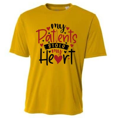 My Patients Stole My Heart Gift Nurse Gift Cooling Performance Crew T-Shirt