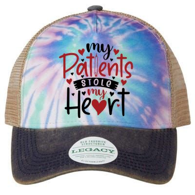 My Patients Stole My Heart Gift Nurse Gift Legacy Tie Dye Trucker Hat