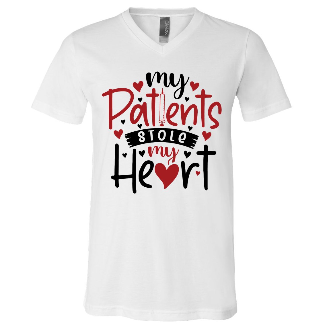 My Patients Stole My Heart Gift Nurse Gift V-Neck T-Shirt