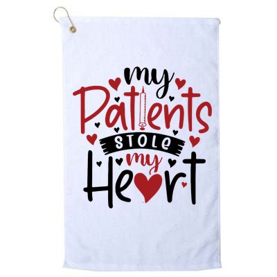 My Patients Stole My Heart Gift Nurse Gift Golf Towel