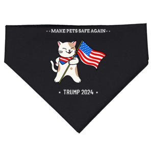 Make Pets Safe Again Patriotic Cat USA-Made Doggie Bandana