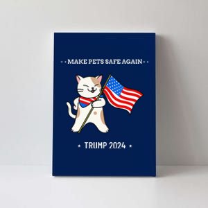 Make Pets Safe Again Patriotic Cat Canvas