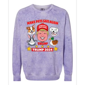 Make Pets Safe Again Trump 2024 Save Our Pets Colorblast Crewneck Sweatshirt