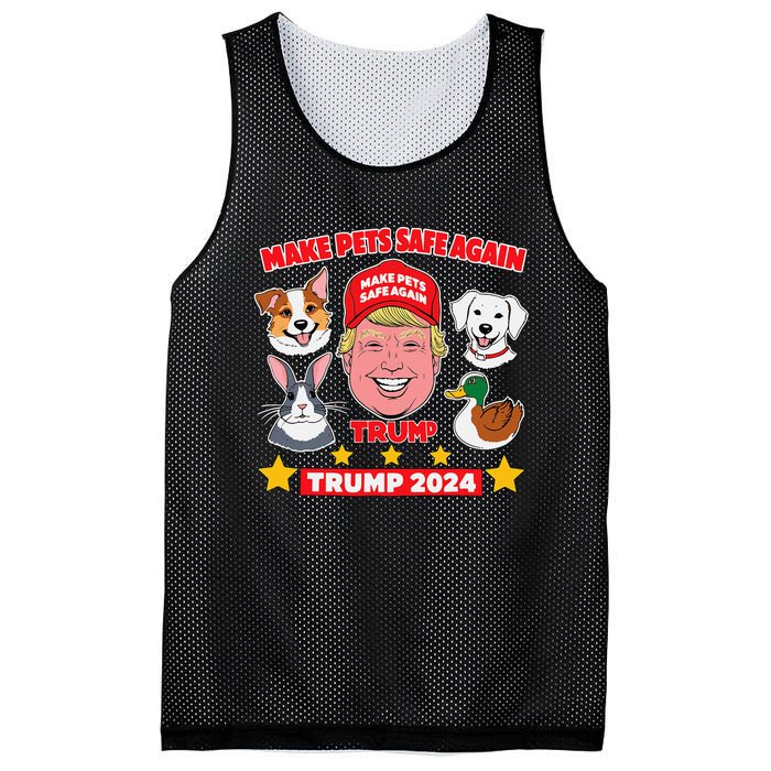 Make Pets Safe Again Trump 2024 Save Our Pets Mesh Reversible Basketball Jersey Tank