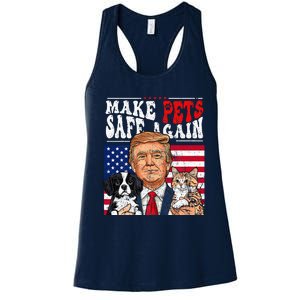 Make Pets Safe Again Trump 2024 Save Our Pets Women's Racerback Tank