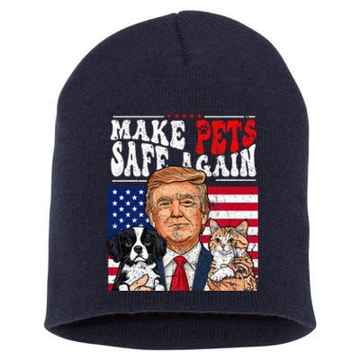 Make Pets Safe Again Trump 2024 Save Our Pets Short Acrylic Beanie