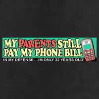 My Parents Still Pay My Phone Bill Bumper 7 Panel Mesh Trucker Snapback Hat