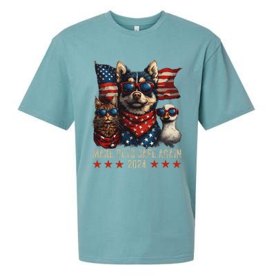 Make Pets Safe Again Trump 2024 Save Our Pets Sueded Cloud Jersey T-Shirt