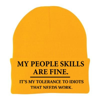 My People Skills Are Fine Intolerance To Idiots Knit Cap Winter Beanie