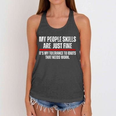 My People Skills Are Fine Women's Knotted Racerback Tank