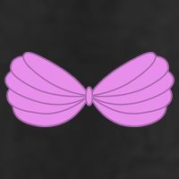 Mermaid Purple Seashell Bra Summer Funny Halloween 7 Panel Mesh Trucker Snapback Hat
