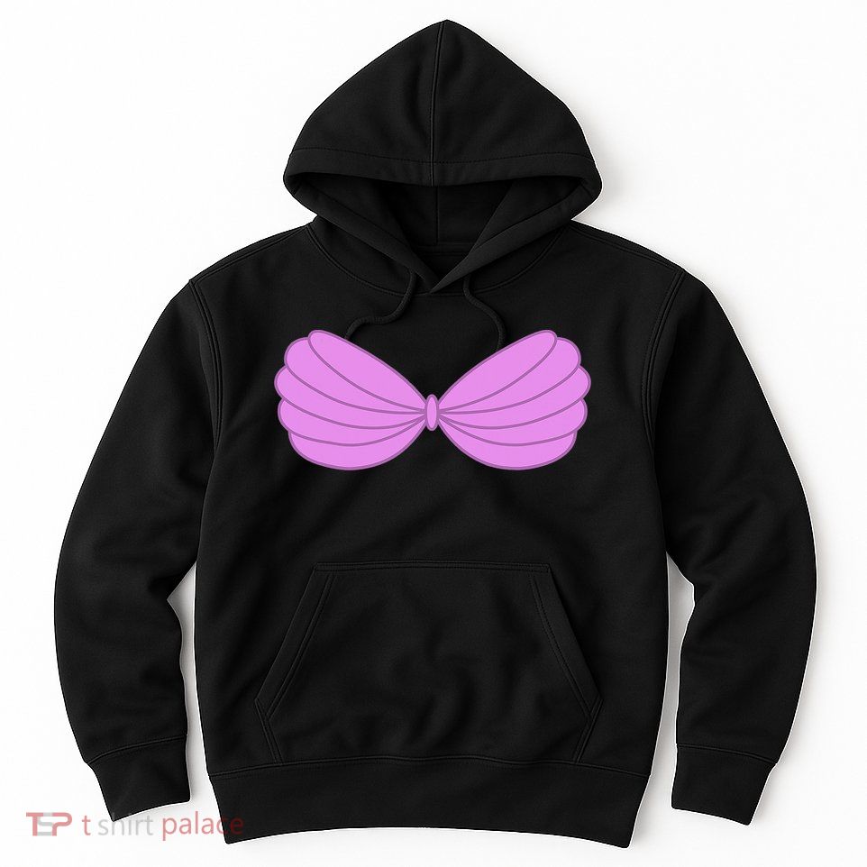 Mermaid Purple Seashell Bra Summer Funny Halloween Hoodie