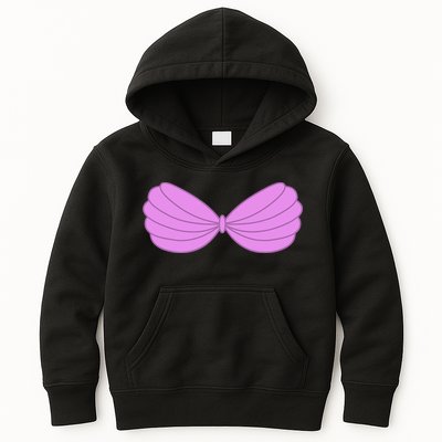 Mermaid Purple Seashell Bra Summer Funny Halloween Kids Hoodie