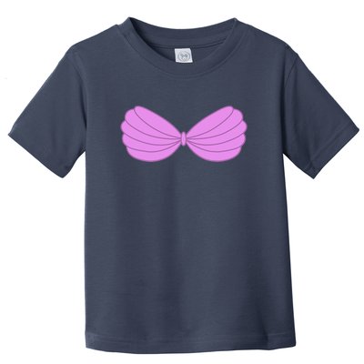 Mermaid Purple Seashell Bra Summer Funny Halloween Toddler T-Shirt