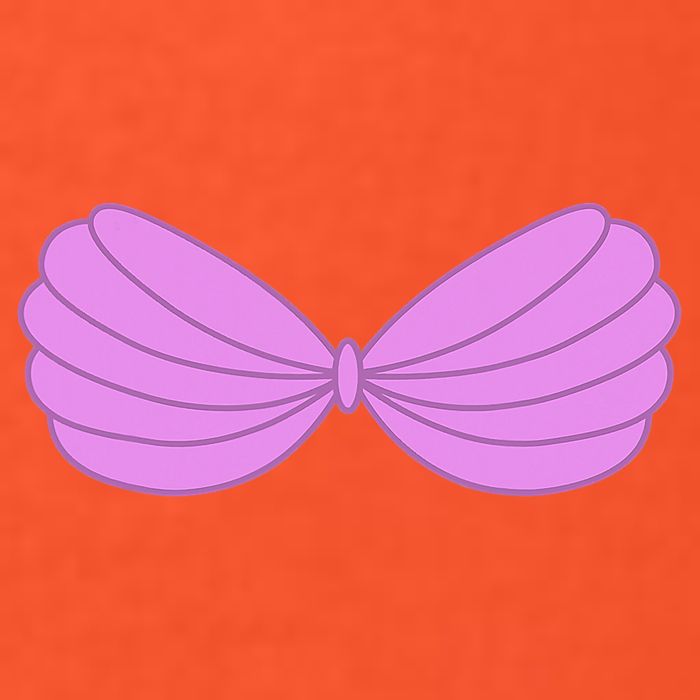 Mermaid Purple Seashell Bra Summer Funny Halloween V-Neck T-Shirt