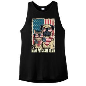 Make Pets Safe Again Trump Harris Debate Eating The Dogs Cat Gift Ladies PosiCharge Tri-Blend Wicking Tank