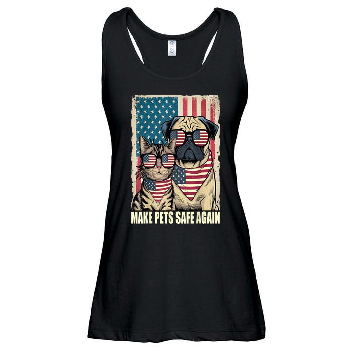 Make Pets Safe Again Trump Harris Debate Eating The Dogs Cat Gift Ladies Essential Flowy Tank