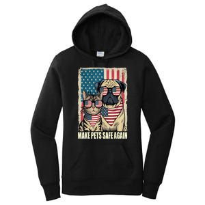 Make Pets Safe Again Trump Harris Debate Eating The Dogs Cat Gift Women's Pullover Hoodie