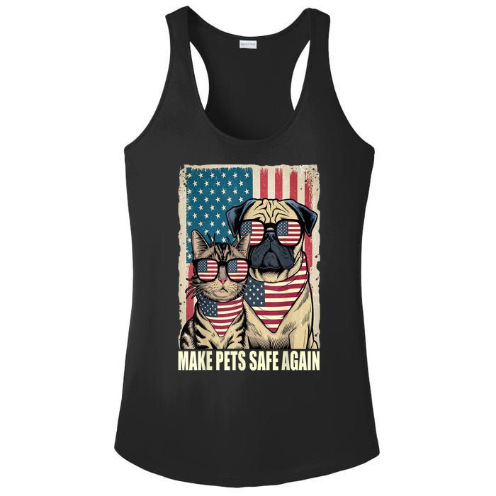 Make Pets Safe Again Trump Harris Debate Eating The Dogs Cat Gift Ladies PosiCharge Competitor Racerback Tank