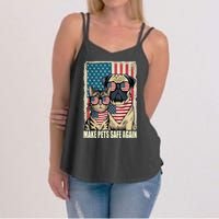 Make Pets Safe Again Trump Harris Debate Eating The Dogs Cat Gift Women's Strappy Tank