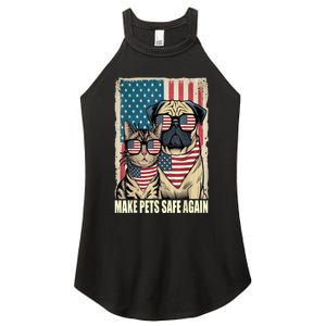 Make Pets Safe Again Trump Harris Debate Eating The Dogs Cat Gift Women's Perfect Tri Rocker Tank