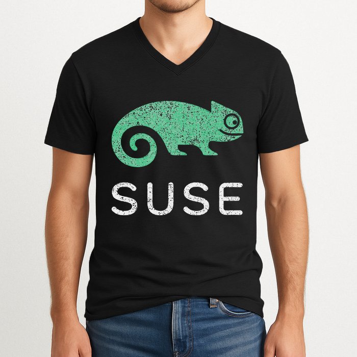 Multithreading Prodigy Suse Linux Software Programming V-Neck T-Shirt