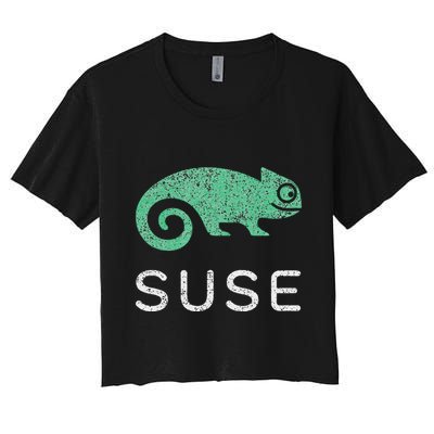 Multithreading Prodigy Suse Linux Software Programming Women's Crop Top Tee
