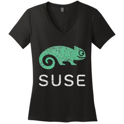 Multithreading Prodigy Suse Linux Software Programming Women's V-Neck T-Shirt