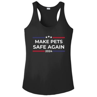 Make Pets Safe Again – Funny Pet Safety Awareness Ladies PosiCharge Competitor Racerback Tank