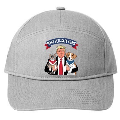 Make Pets Safe Again Cats And Dogs 2024 Trump Harris Debate 7-Panel Snapback Hat