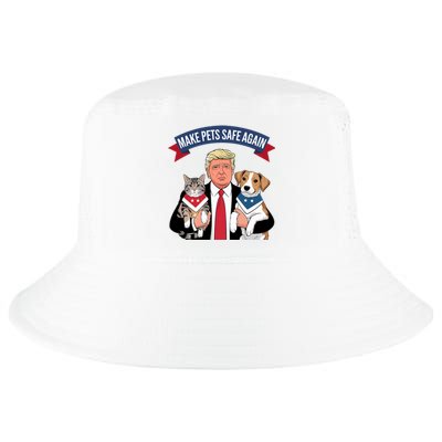 Make Pets Safe Again Cats And Dogs 2024 Trump Harris Debate Cool Comfort Performance Bucket Hat