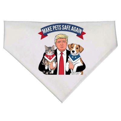 Make Pets Safe Again Cats And Dogs 2024 Trump Harris Debate USA-Made Doggie Bandana