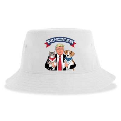 Make Pets Safe Again Cats And Dogs 2024 Trump Harris Debate Sustainable Bucket Hat