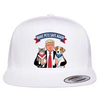 Make Pets Safe Again Cats And Dogs 2024 Trump Harris Debate Flat Bill Trucker Hat