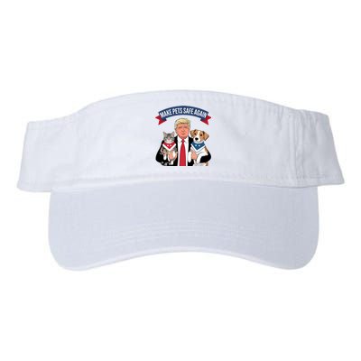 Make Pets Safe Again Cats And Dogs 2024 Trump Harris Debate Valucap Bio-Washed Visor