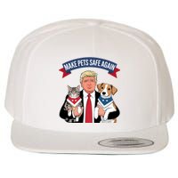 Make Pets Safe Again Cats And Dogs 2024 Trump Harris Debate Wool Snapback Cap