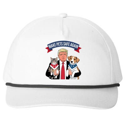 Make Pets Safe Again Cats And Dogs 2024 Trump Harris Debate Snapback Five-Panel Rope Hat