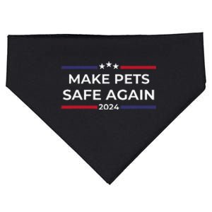 Make Pets Safe Again – Funny Pet Safety Awareness Gift USA-Made Doggie Bandana