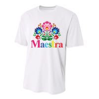 Maestra Proud Spanish Teacher Bilingual Teacher Latina Performance Sprint T-Shirt