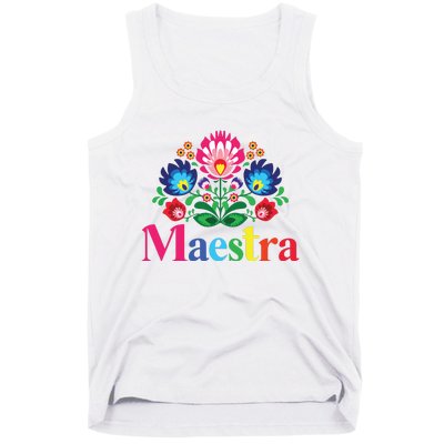 Maestra Proud Spanish Teacher Bilingual Teacher Latina Tank Top