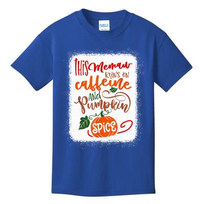 Memaw Pumpkin Spice And Everything Nice Coffee Lover Fall Cute Gift Kids T-Shirt