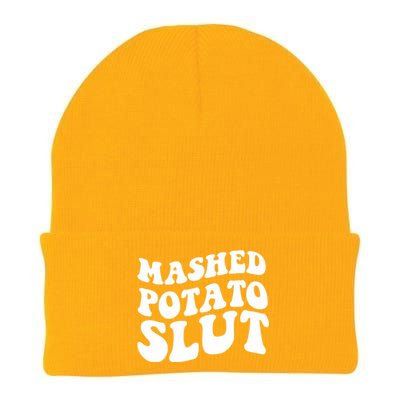 Mashed Potatoes Slut Matching Thanksgiving Friendsgiving Sweatshirt Knit Cap Winter Beanie