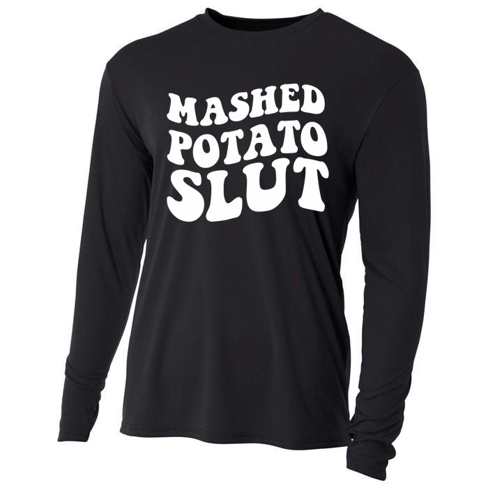 Mashed Potatoes Slut Matching Thanksgiving Friendsgiving Sweatshirt Cooling Performance Long Sleeve Crew