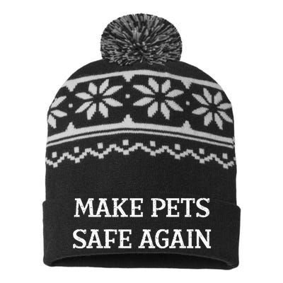 Make Pets Safe Again TheyRe Eating The Pets Dogs Cats USA-Made Snowflake Beanie