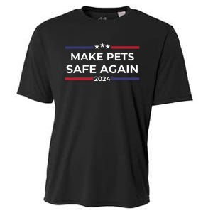 Make Pets Safe Again Funny Pet Safety Awareness Cooling Performance Crew T-Shirt