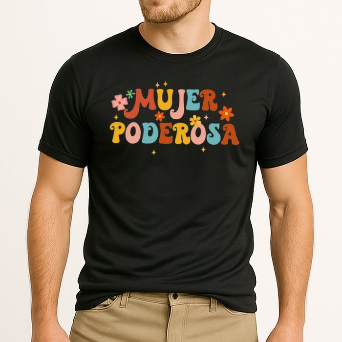 Mjer Poderosa Spanish Empowered Woman Latina Power Feminist Cooling Performance Crew T-Shirt