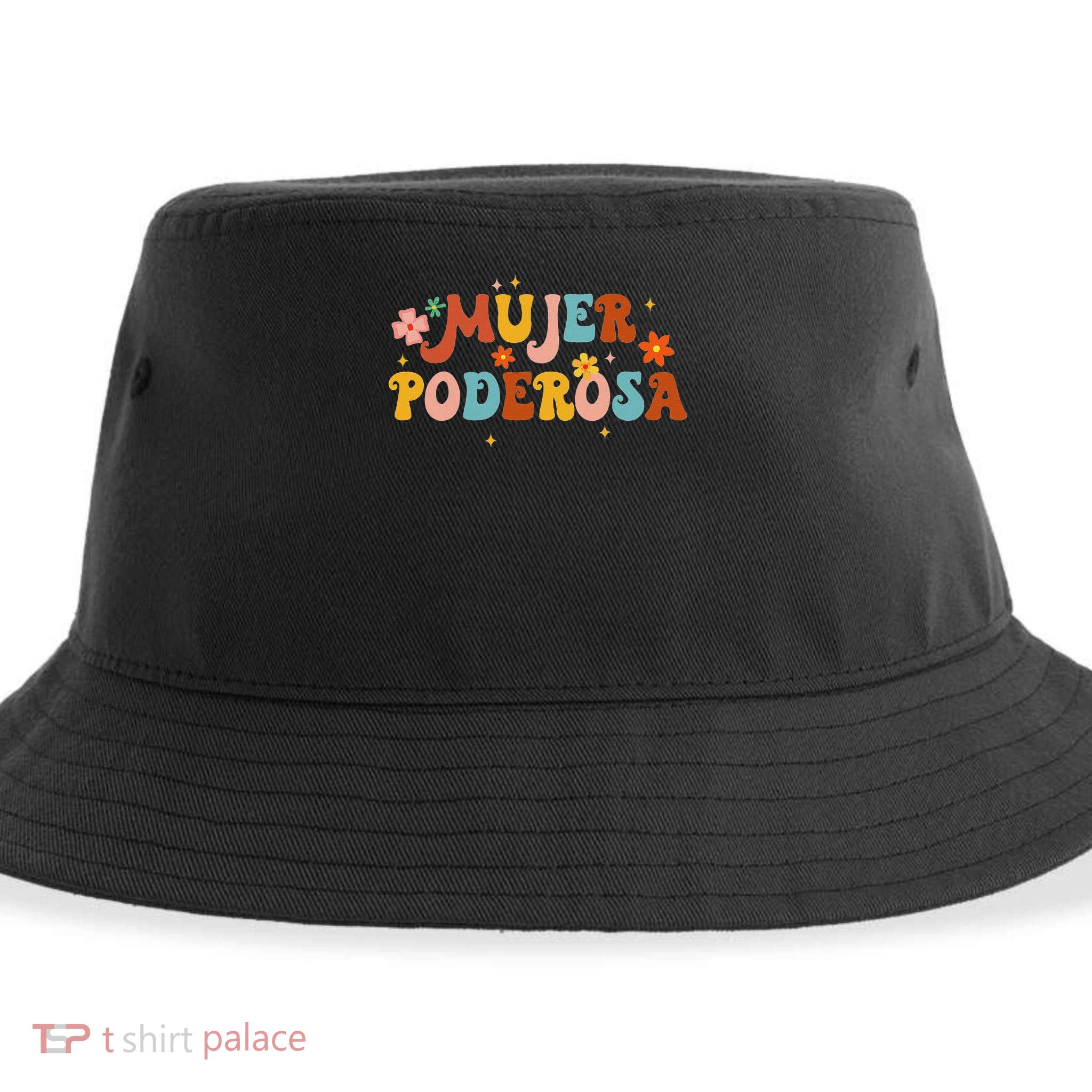 Mjer Poderosa Spanish Empowered Woman Latina Power Feminist Sustainable Bucket Hat