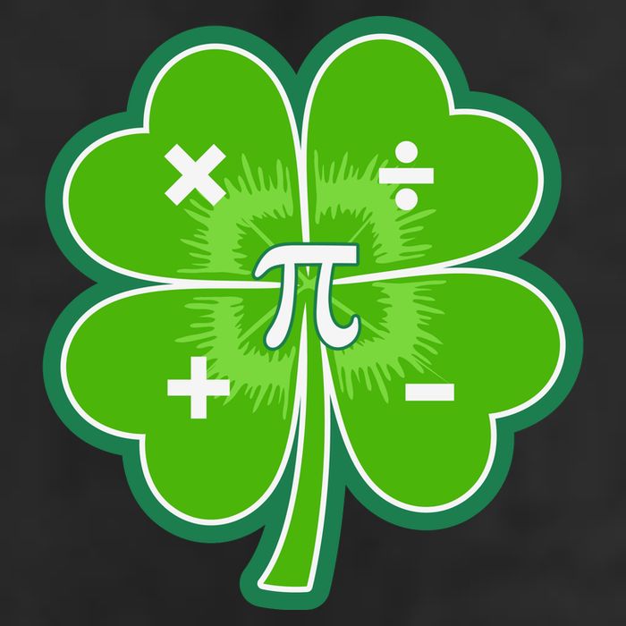 Math Pi Shamrock St Patricks Day Garment-Dyed Fleece Hoodie