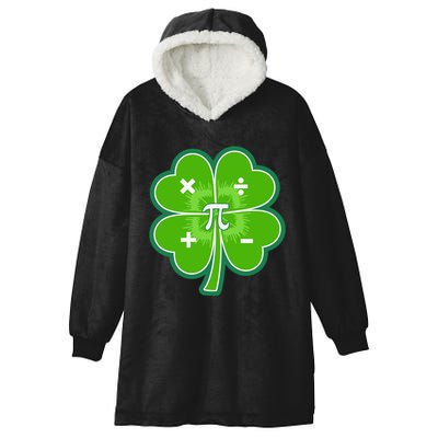 Math Pi Shamrock St Patricks Day Hooded Wearable Blanket